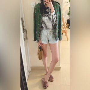 One Teaspoon Bandits Low Waist Stretch Denim Shorts - Faded Blue